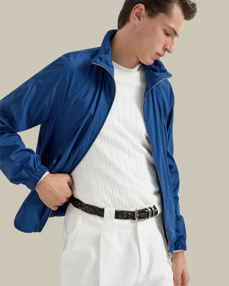 Royal Blue Technical Funnel Neck Blouson