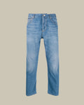 Lightweight Tapered Fit Light Blue Denim Jeans