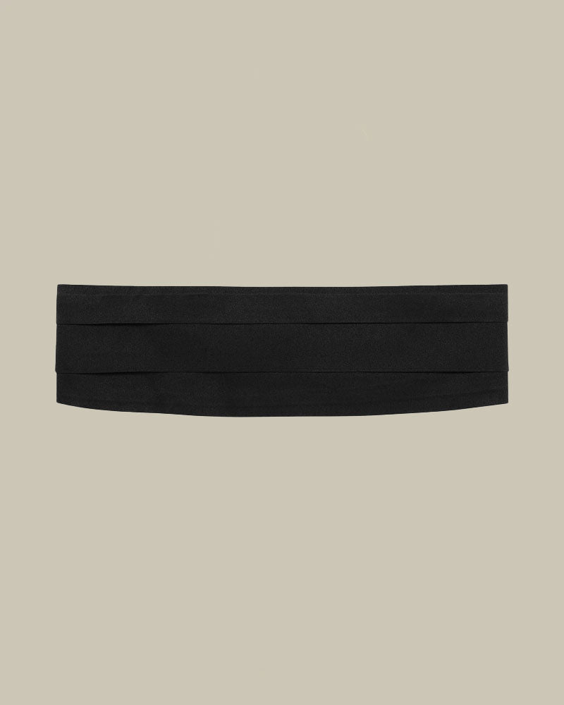 Black Satin Silk Cummerbund