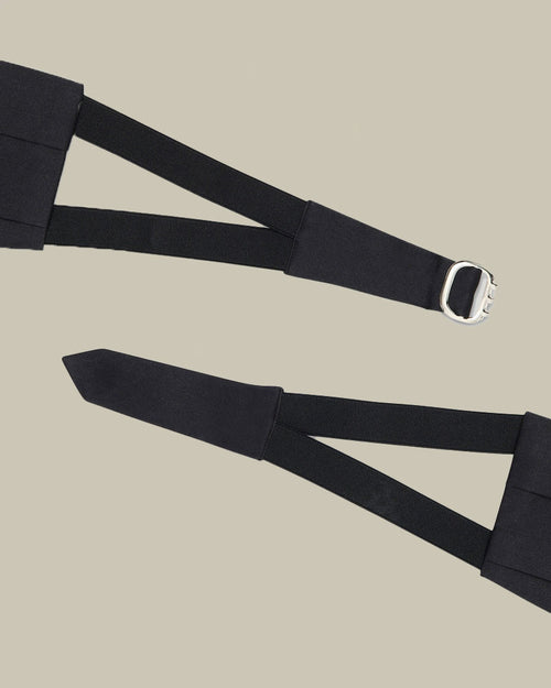 Black Satin Silk Cummerbund