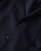 Navy Basket Weave Notch Lapel K Jacket