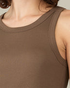 Ribbed Tank Top Dark Cedar