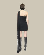 Metallic Tube Trim Chest Detail Mini Dress