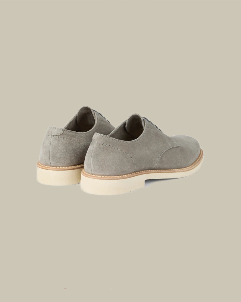 Grey Reversed Calfskin Lightweight Derbys