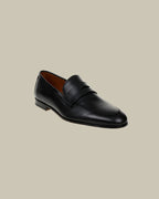 Black Calfskin Leather Loafer