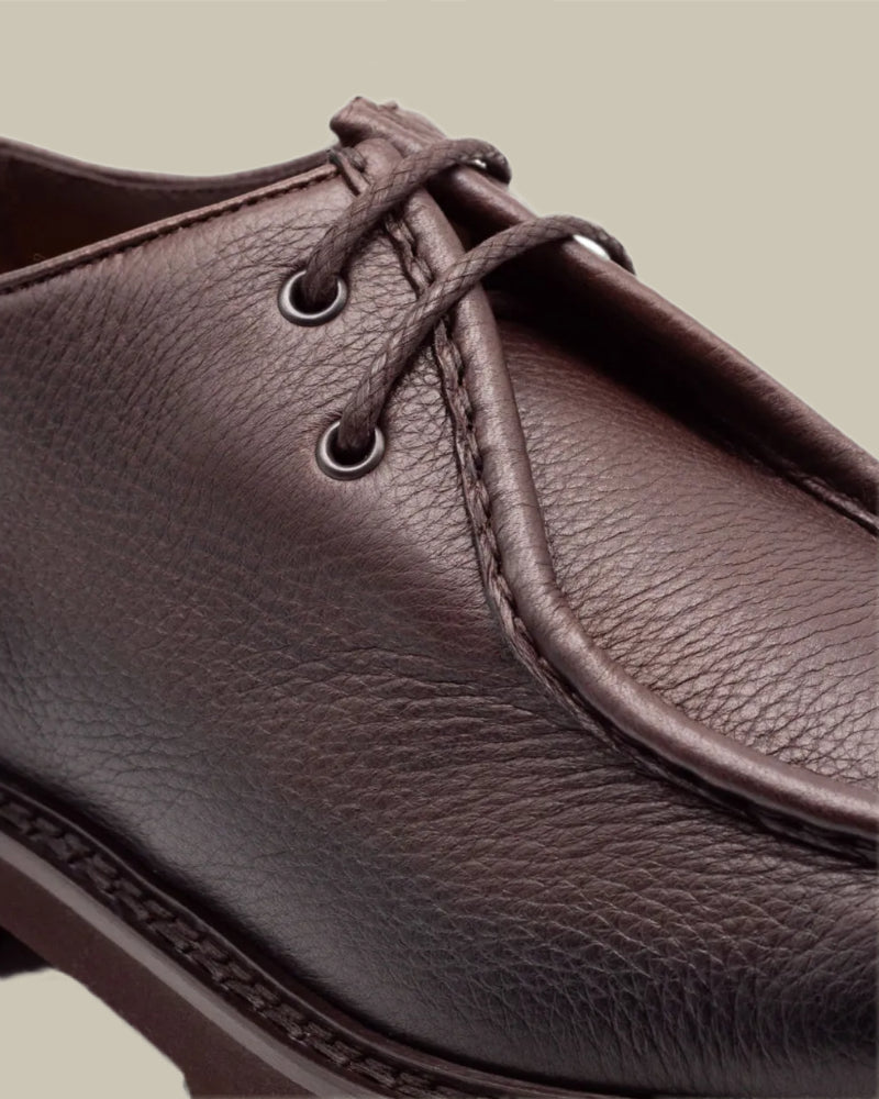 Brown Full Grain Leather Derby Shoe