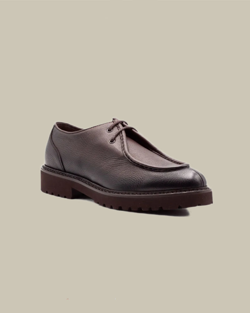 Brown Full Grain Leather Derby Shoe