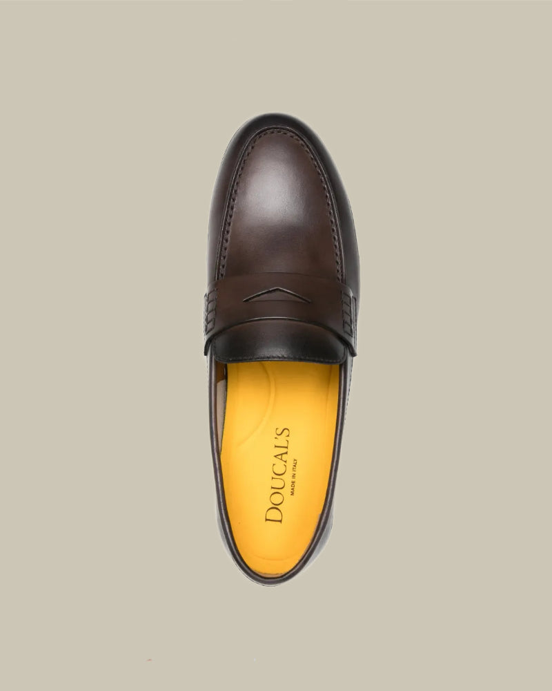 Brown Calf Skin Cupsole Penny Sneaker