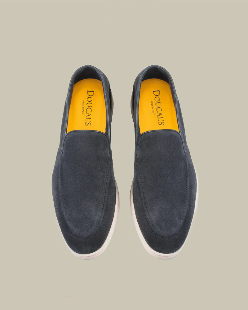 Mid Blue Suede City Loafer