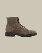 Brown Suede Lace Ankle Boots