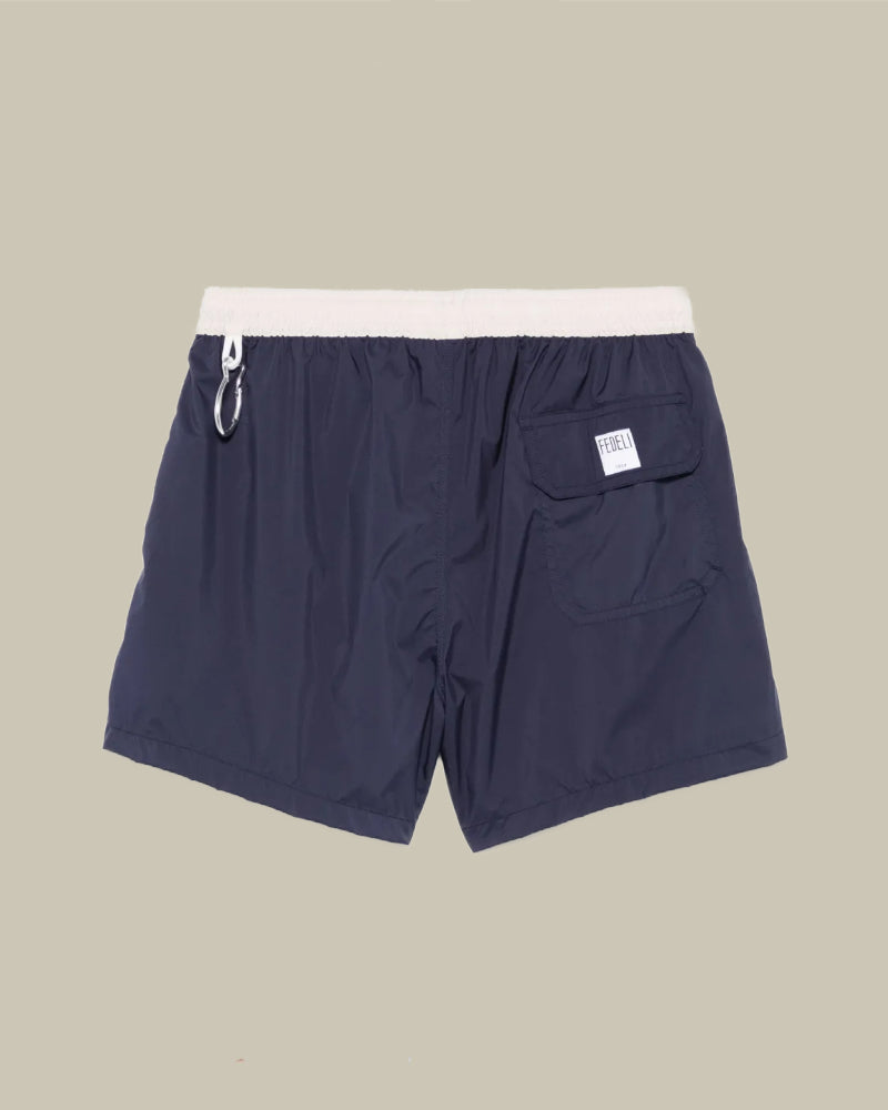 Navy & Beige Tahiti Airstop Swim Short