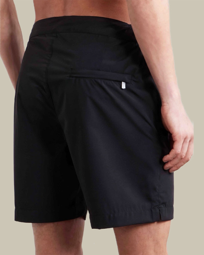 Black Rio Nylon Bi-Stretch Swim Shorts