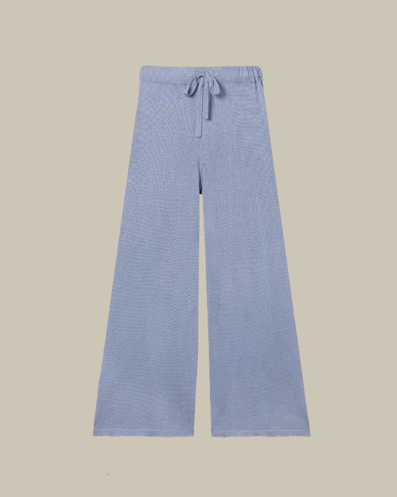 Esperide Lunar Mid Blue Cotton Blend Pants