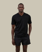 Organic Cotton Black V Neck T Shirt