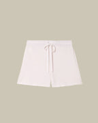 Moire White Cotton Breeze Shorts