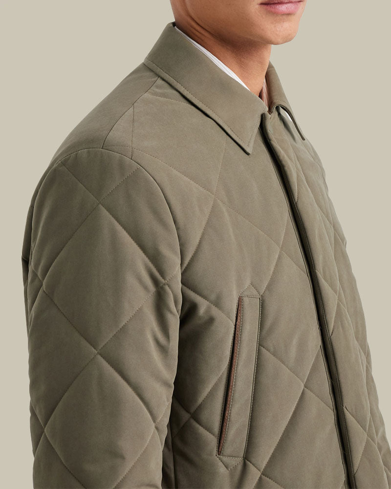 Sage Green Technical Fabric Utility Jacket