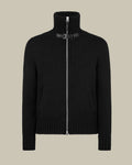 Merino Wool Cable Knit Zip Through