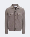 Beige Cashmere Knitted Bomber