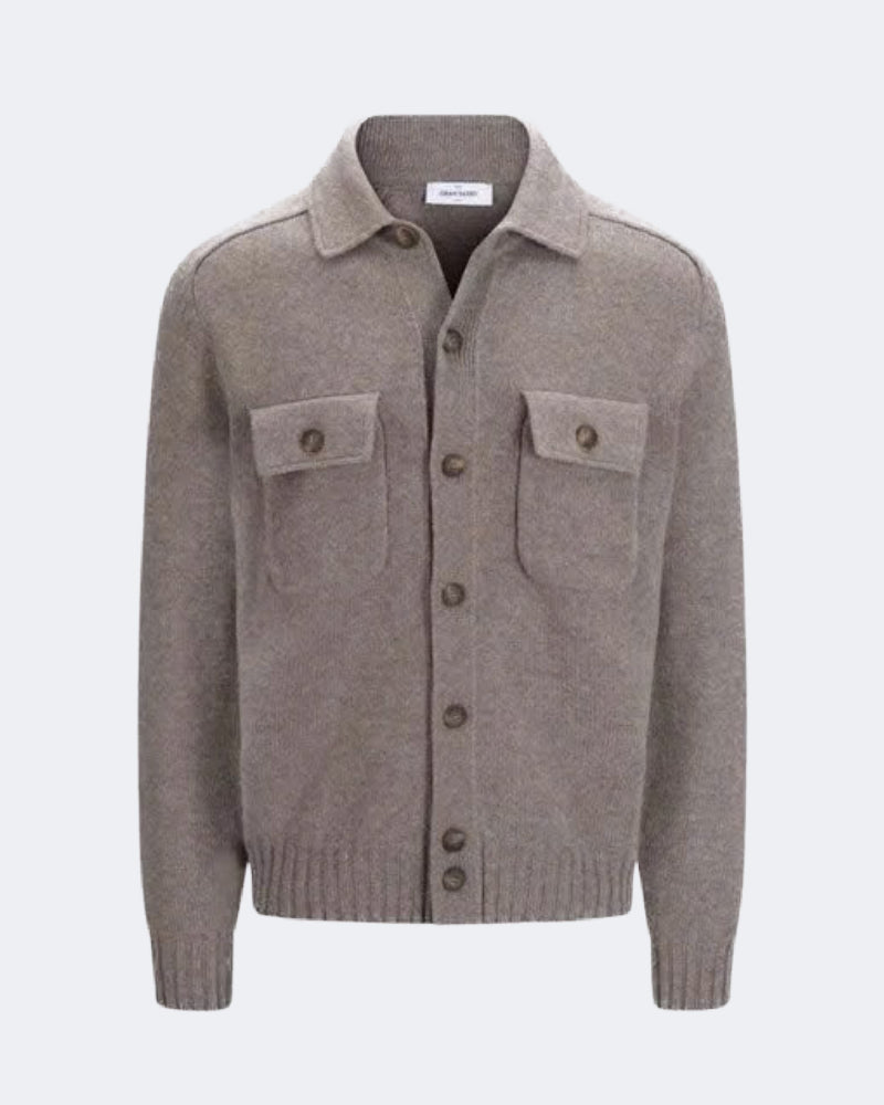 Beige Cashmere Knitted Bomber