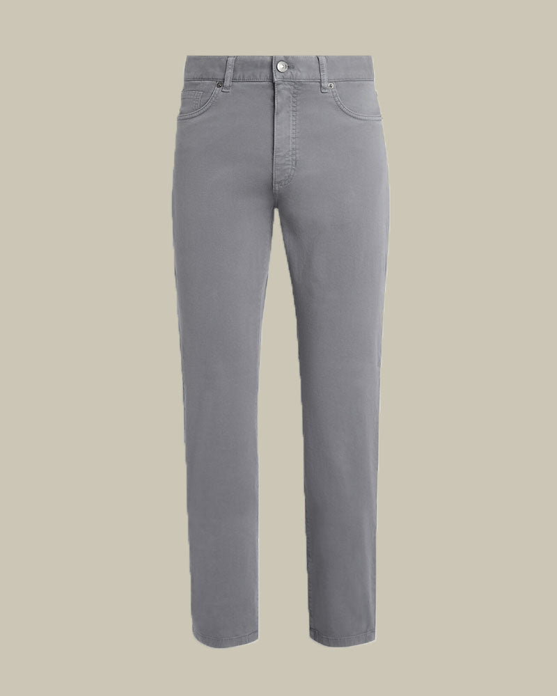 Grey Stretch Cotton Roccia Jeans