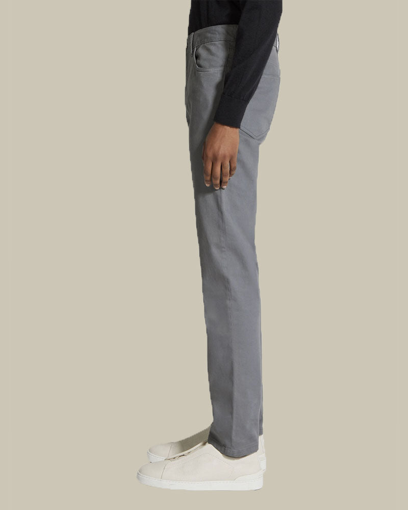 Grey Stretch Cotton Roccia Jeans