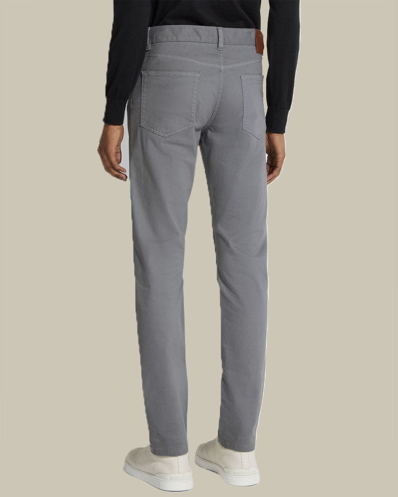 Grey Stretch Cotton Roccia Jeans