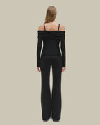 Hazel Off Shoulder Top Black