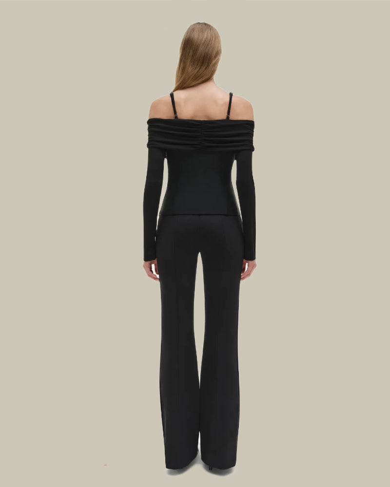 Hazel Off Shoulder Top Black