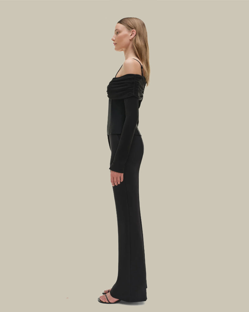 Hazel Off Shoulder Top Black