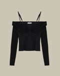 Hazel Off Shoulder Top Black