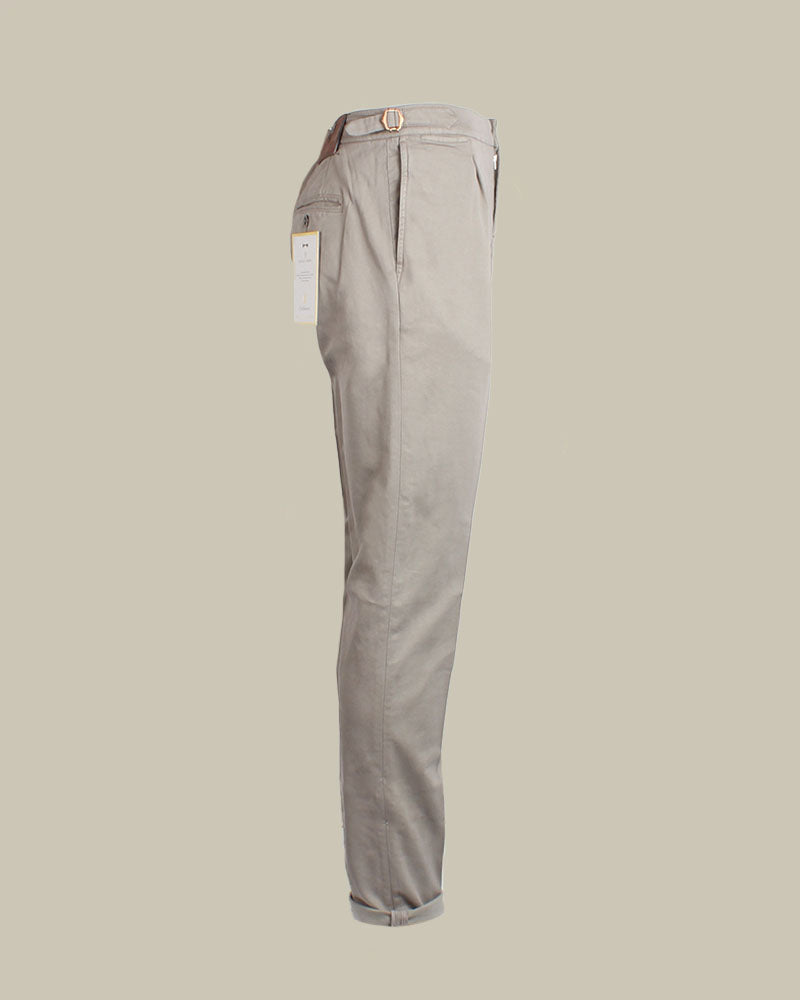 MANILLA Beige Side Fasten Cashmere Blend Chino