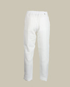White Linen Drawstring Trousers