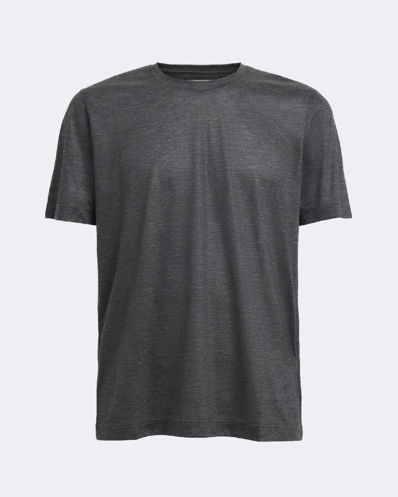 JAMES Virgin Wool Dark Grey T Shirt
