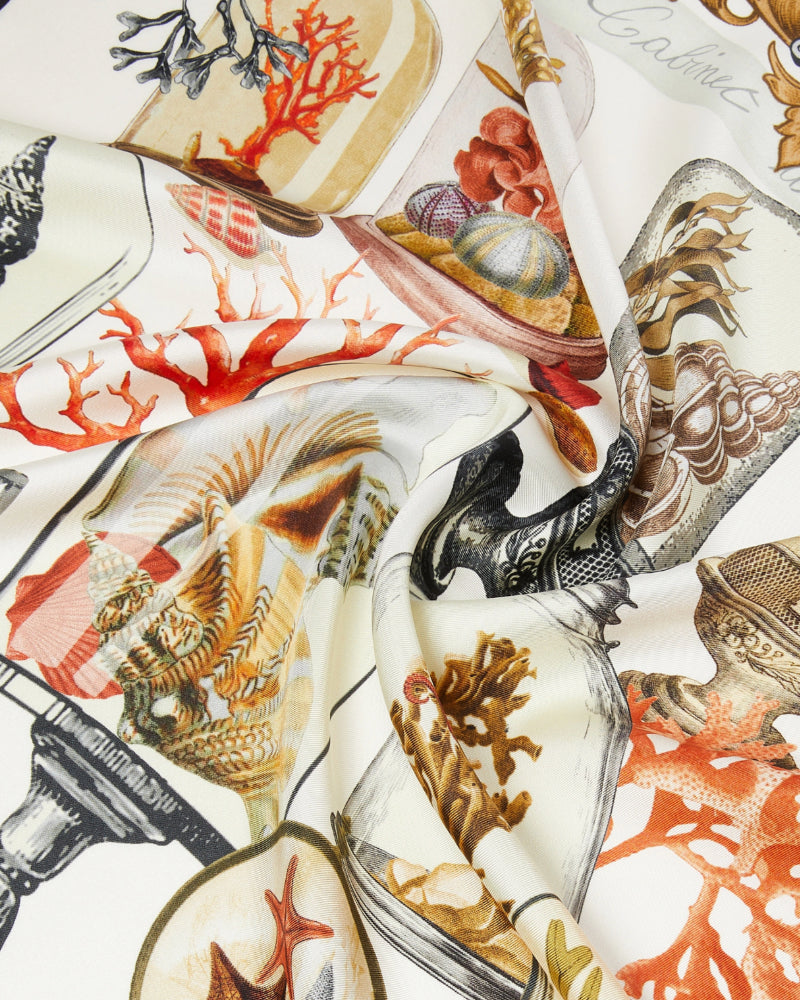 Printed Silk Twill Oversized Scarf