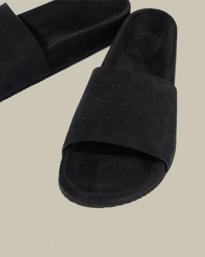 Black Suede Wicklow Slider