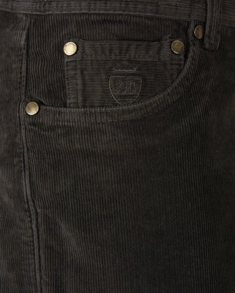 TOKYO Chocolate Brown Cotton Corduroy Slim Fit Jean