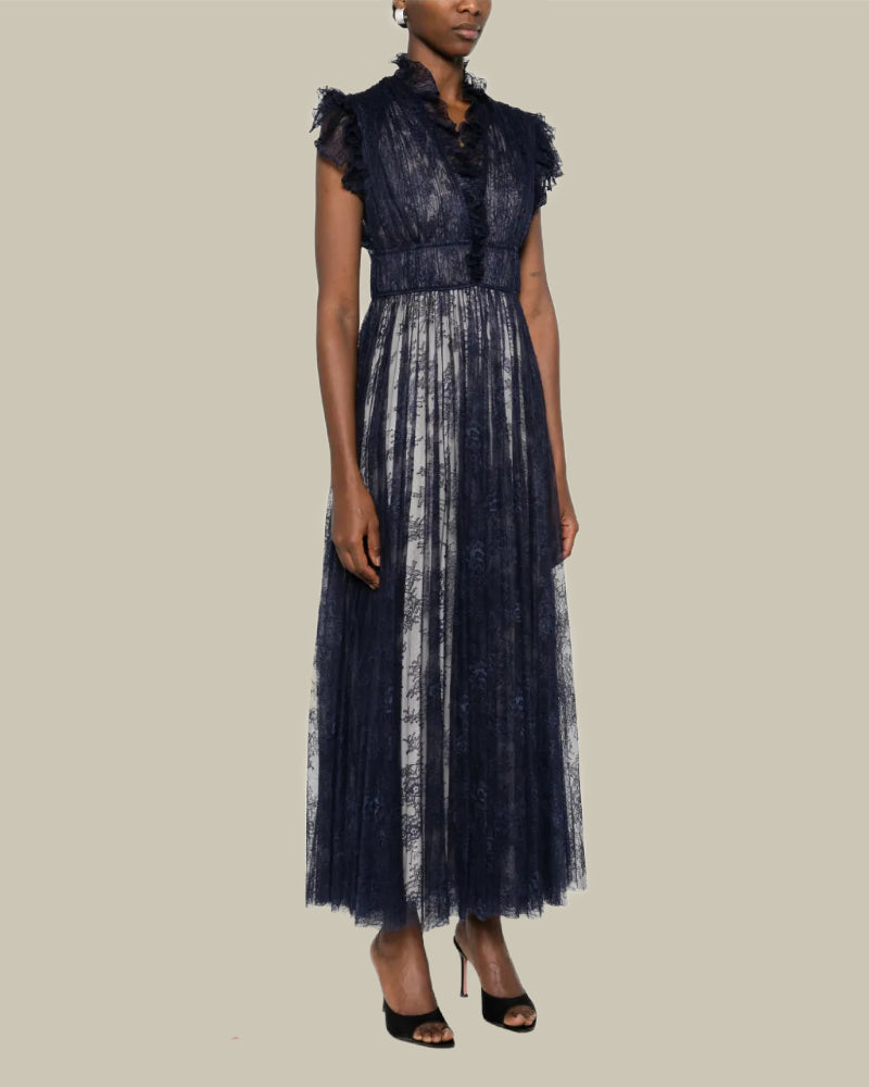 Navy Lace Maxi Dress