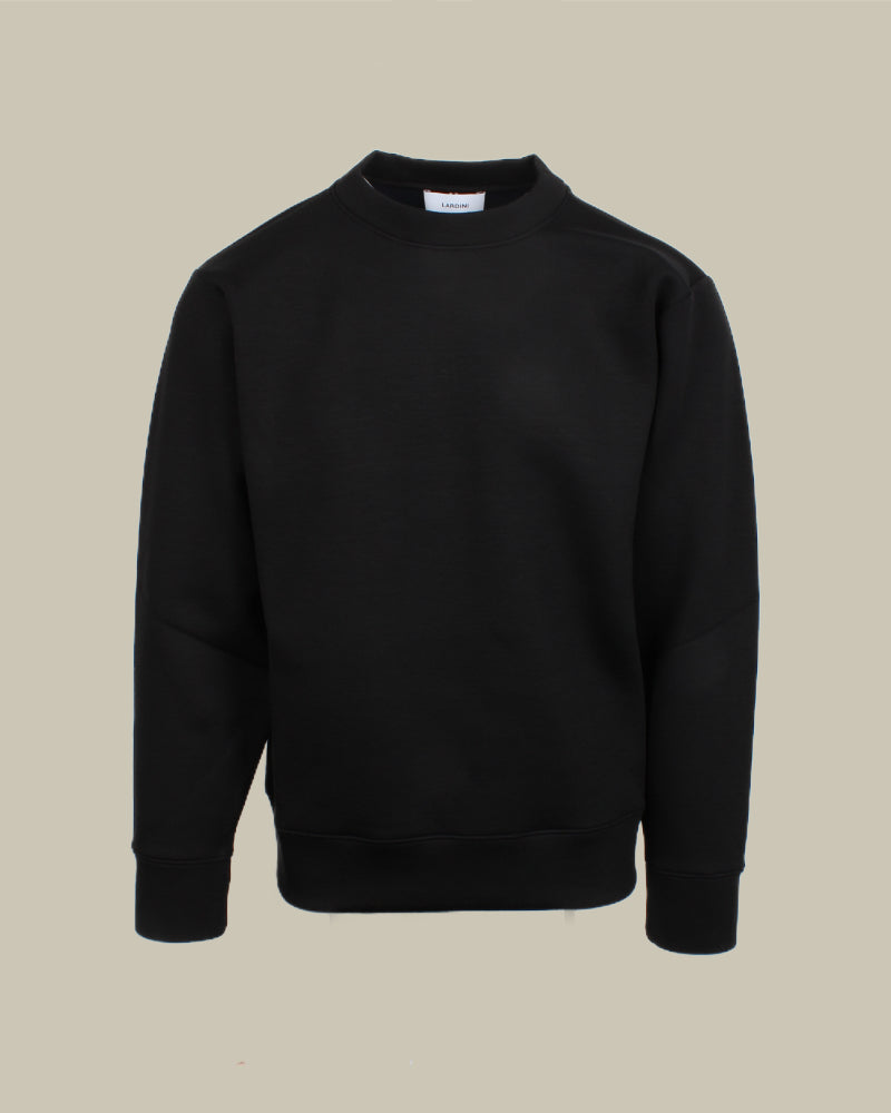 Black Jersey Crewneck Sweatshirt