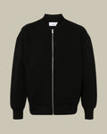 Black Jersey Bomber Jacket