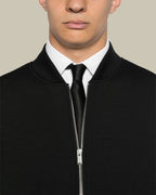 Black Jersey Bomber Jacket