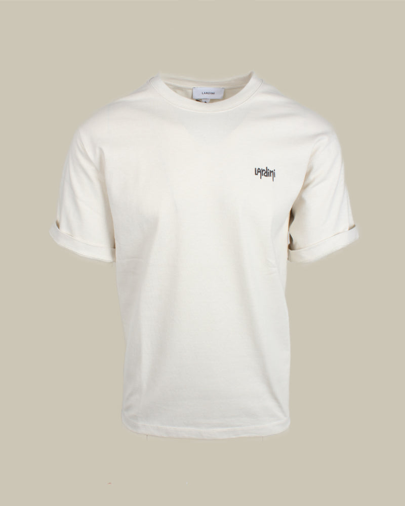 Cream Small Logo T Shirt