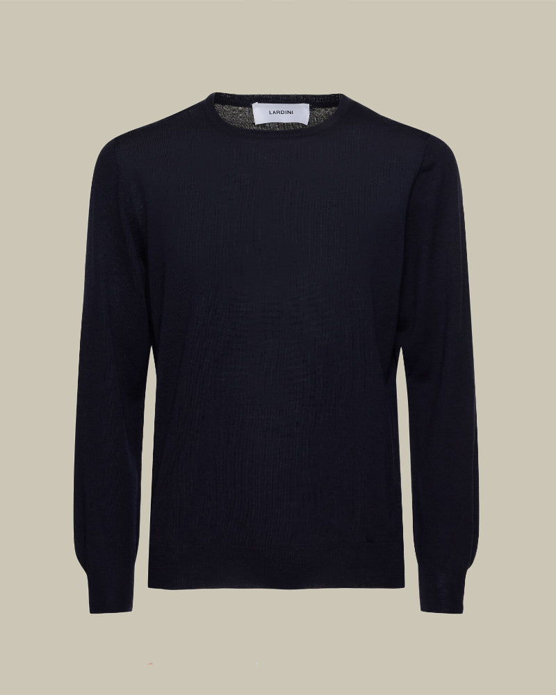 Navy Merino Wool Crewneck