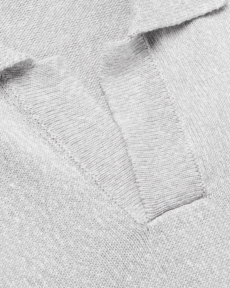 Beige Linen Cotton Knitted Polo