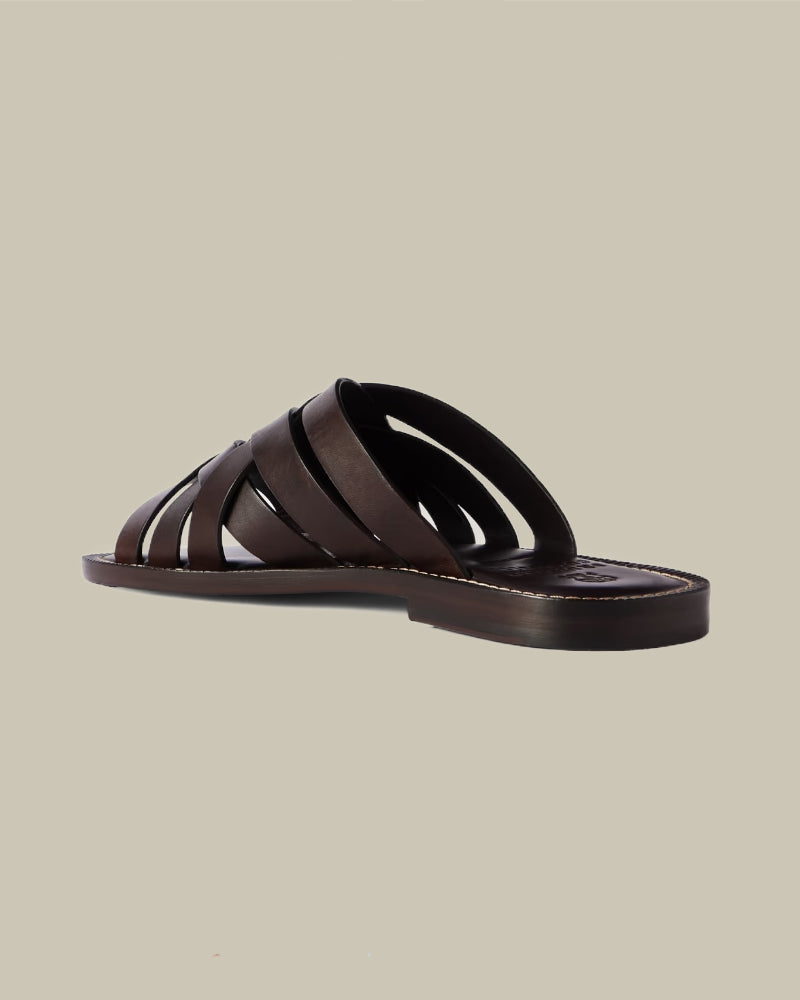 Dark Brown Leather Sandal