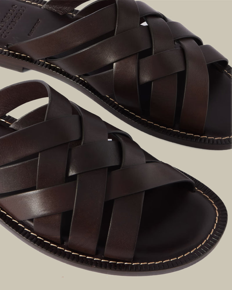 Dark Brown Leather Sandal