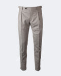 Desert Beige Virgin Wool Side Fasten Pleated Trouser