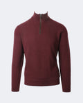 Burgundy Suede Trim 1/4 Zip