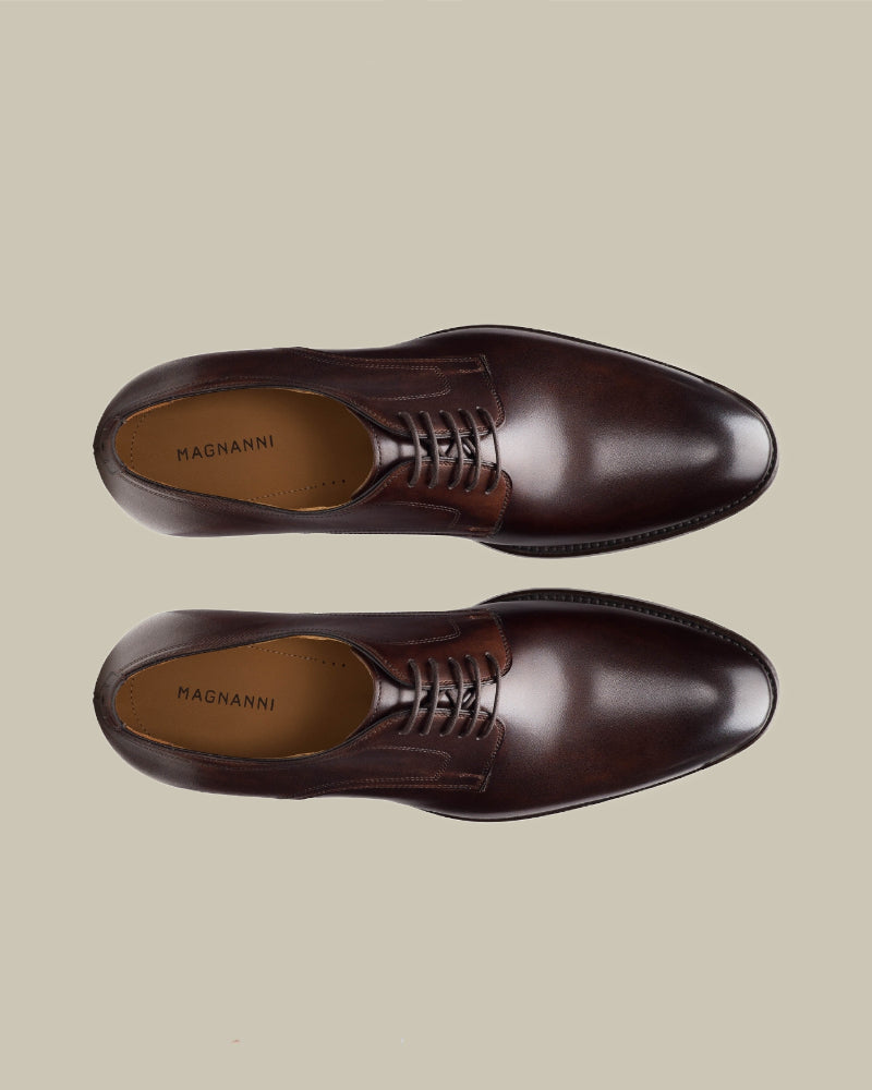 Dark Brown Leather Lace Up Derby