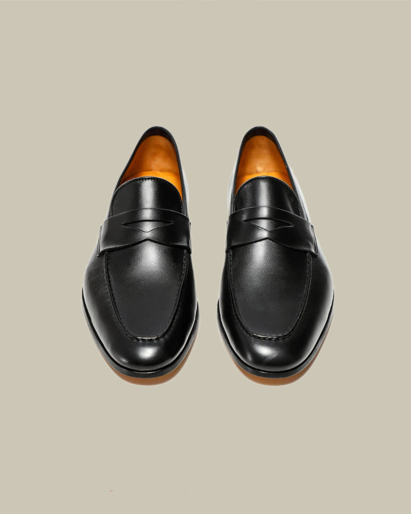 Black Leather Delos Loafer