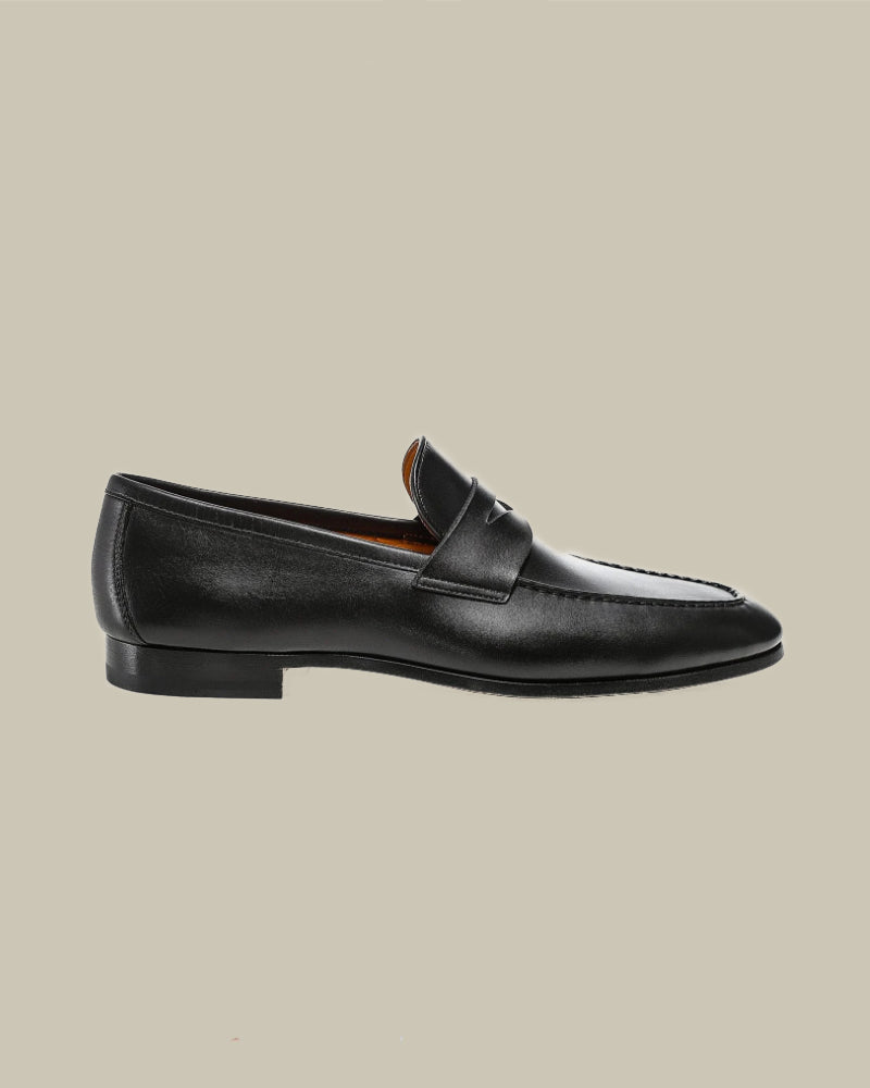 Black Leather Delos Loafer